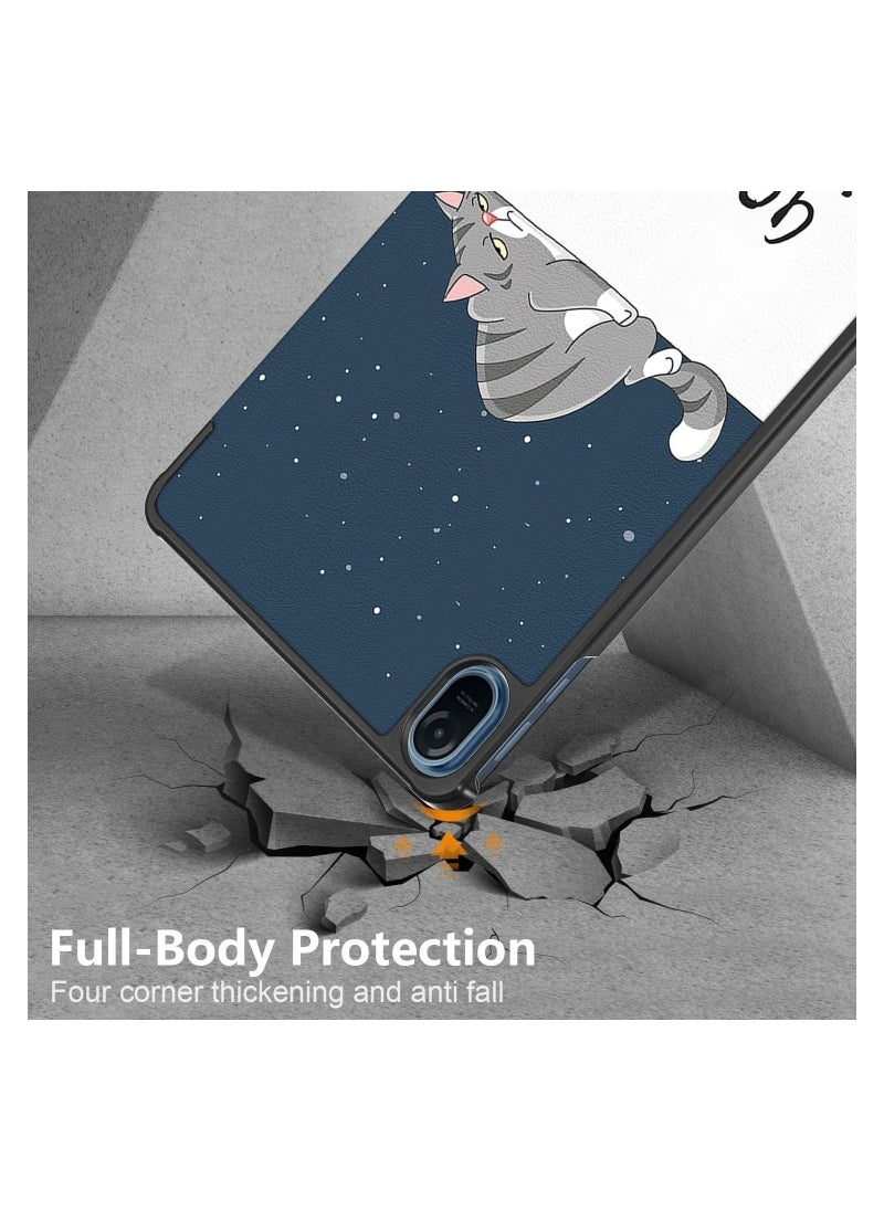 Case for Honor Pad 8 12 (2022), Multi-View Angles Function, PU Leather Smart Cover with Auto Sleep Wake Feature, Flip Case for Honor Pad 8 12inch (lazy cat) - Image 2